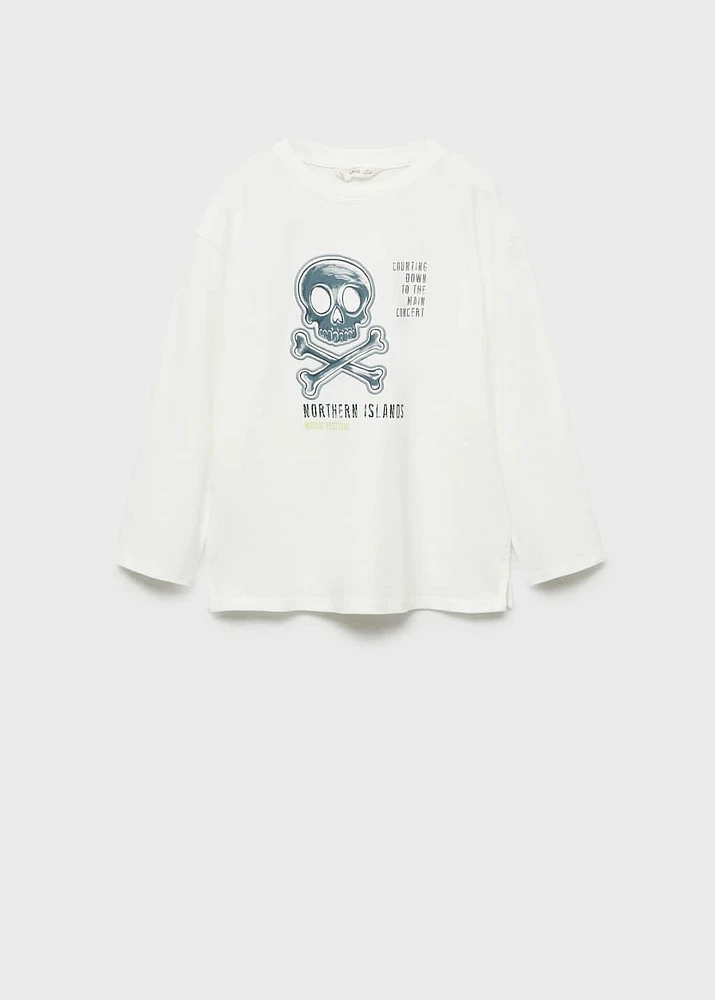Printed skull T-shirt