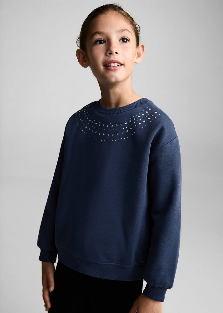 Bead detail sweatshirt