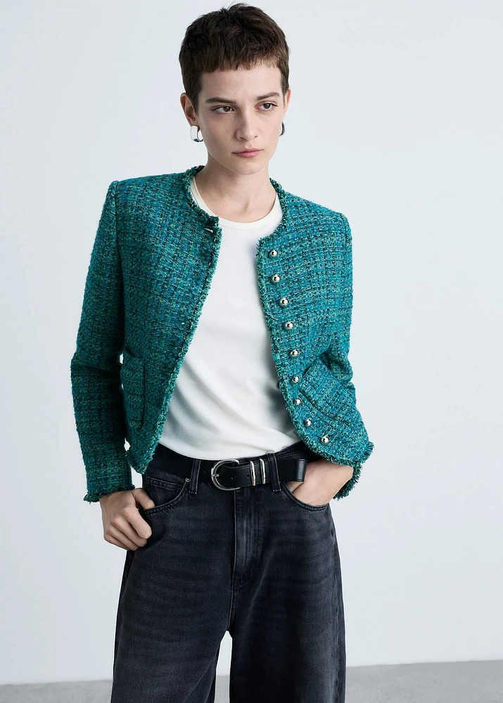 Pocket tweed jacket