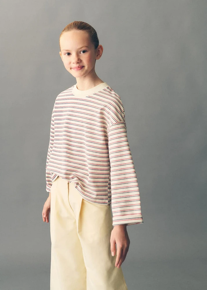 Striped print T-shirt