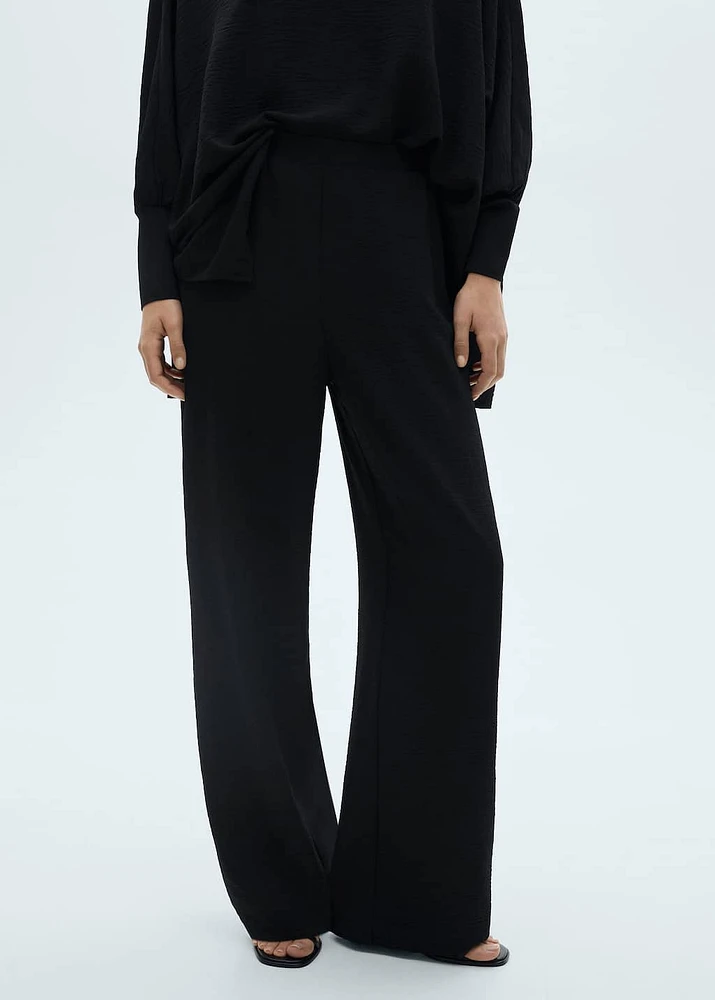 Straight knitted pants