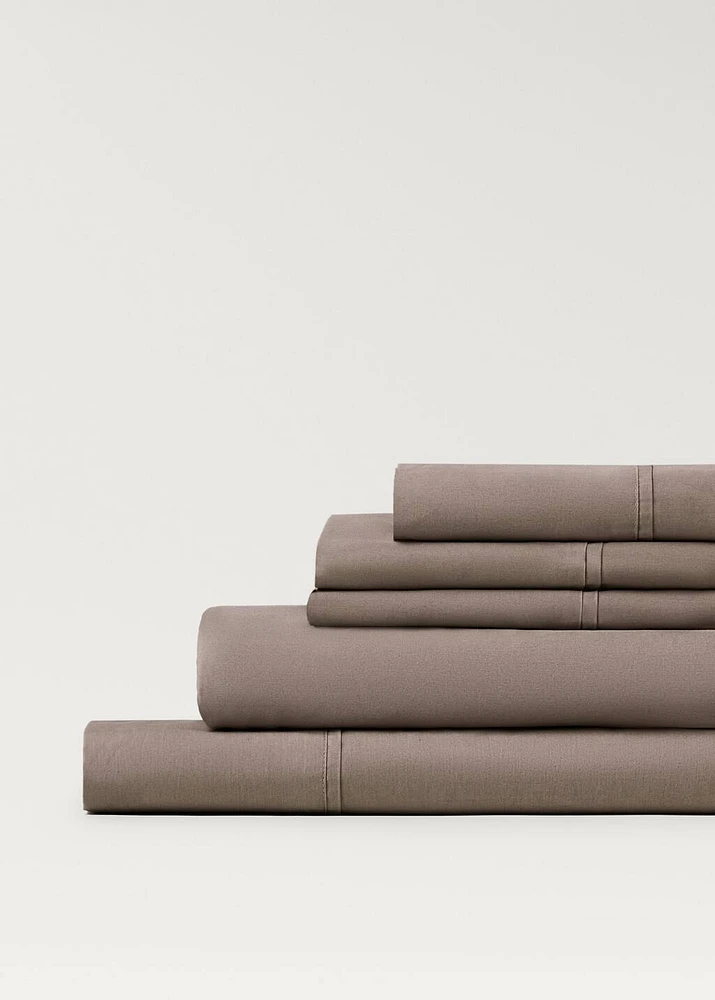 300-thread count percale cotton top sheet for cm bed