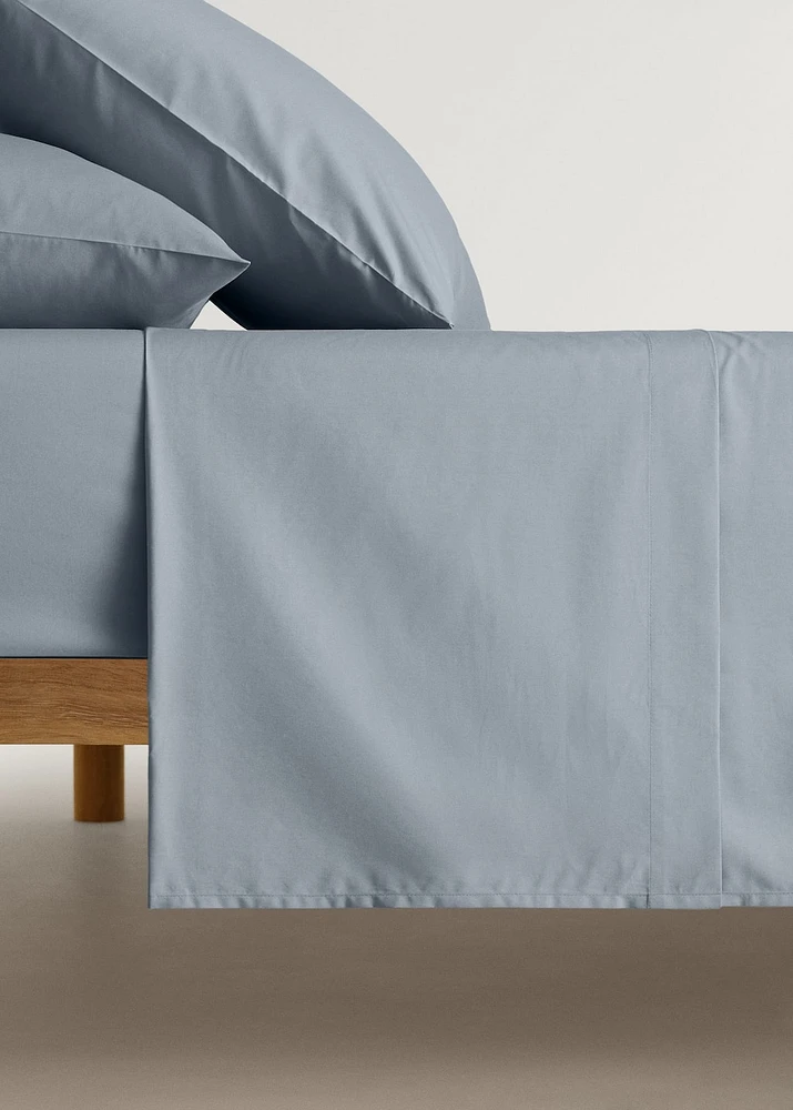 Cotton percale fitted sheet for / cm bed