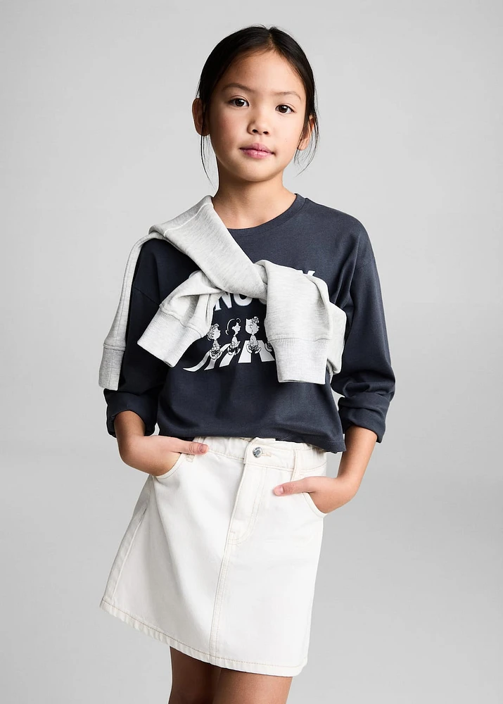 Denim mini-skirt