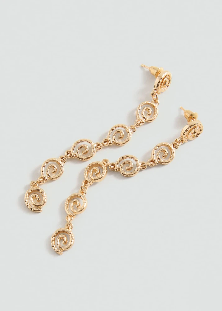 Long spiral earrings