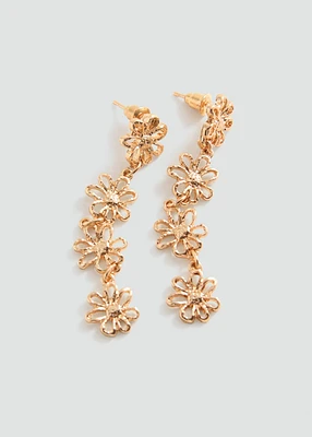 Long star earrings