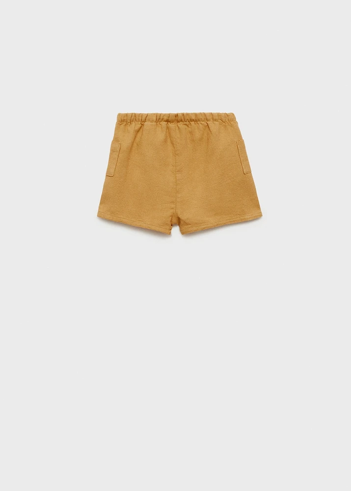 Cotton linen shorts