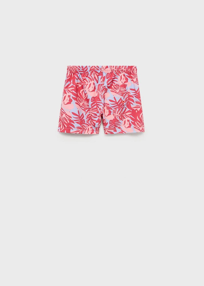 Leaf-print swimsuit