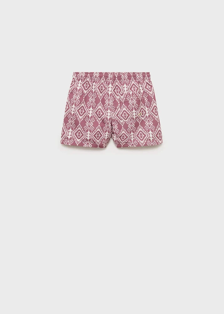 Printed swimming trunks