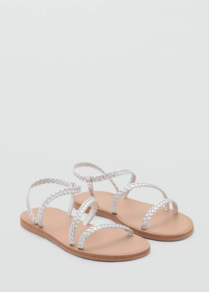 Braided straps sandals
