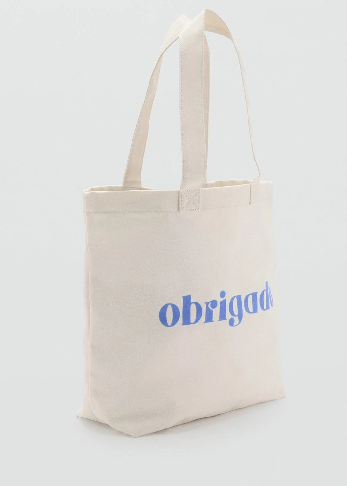 Bag with printed message