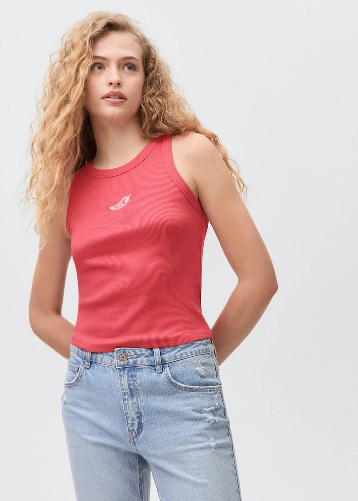 Printed crop top