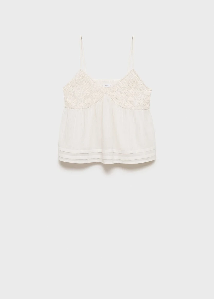 Crochet top with straps