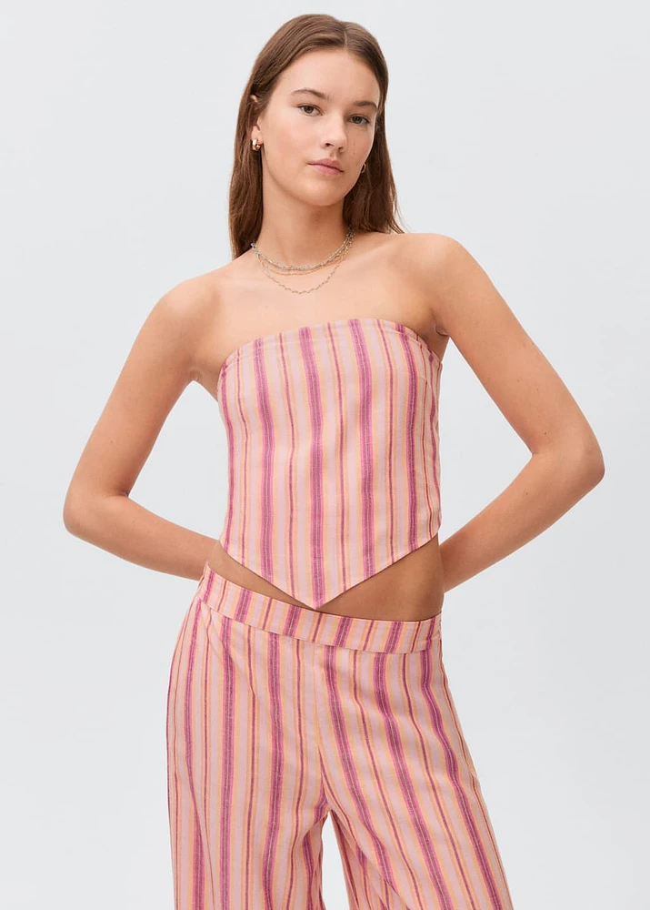 Striped linen top
