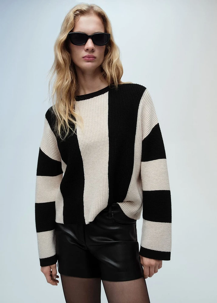 Knit striped sweater