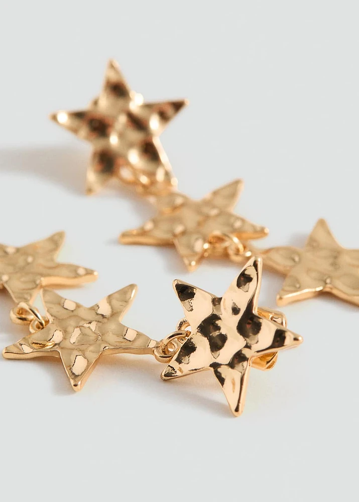 Long star earrings