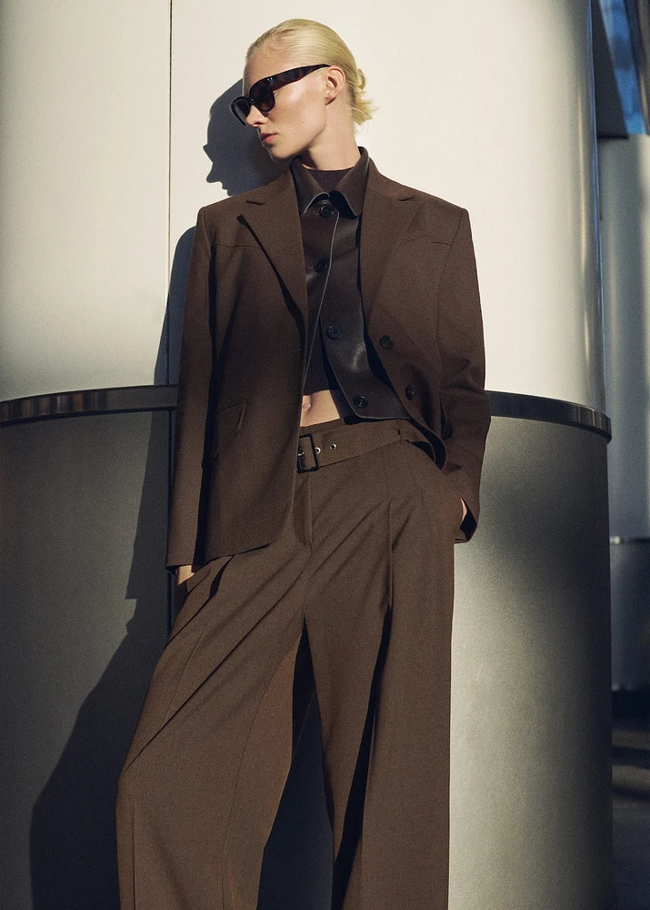 Belt suit pants