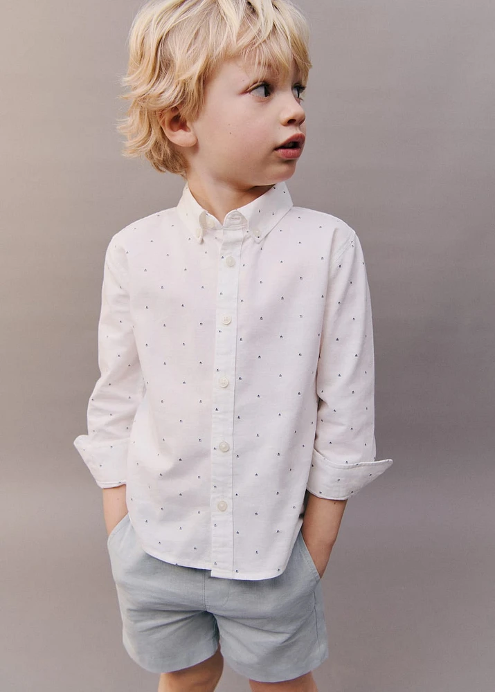 Printed Oxford shirt