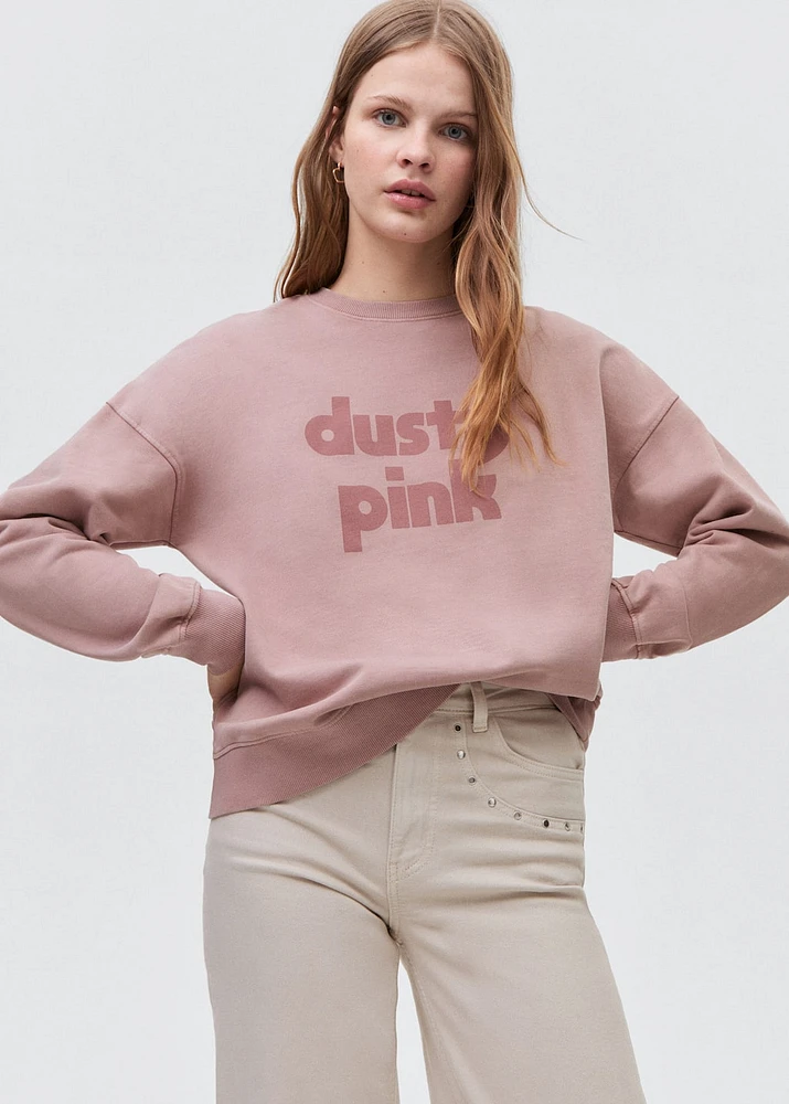 Cotton-blend printed sweatshirt