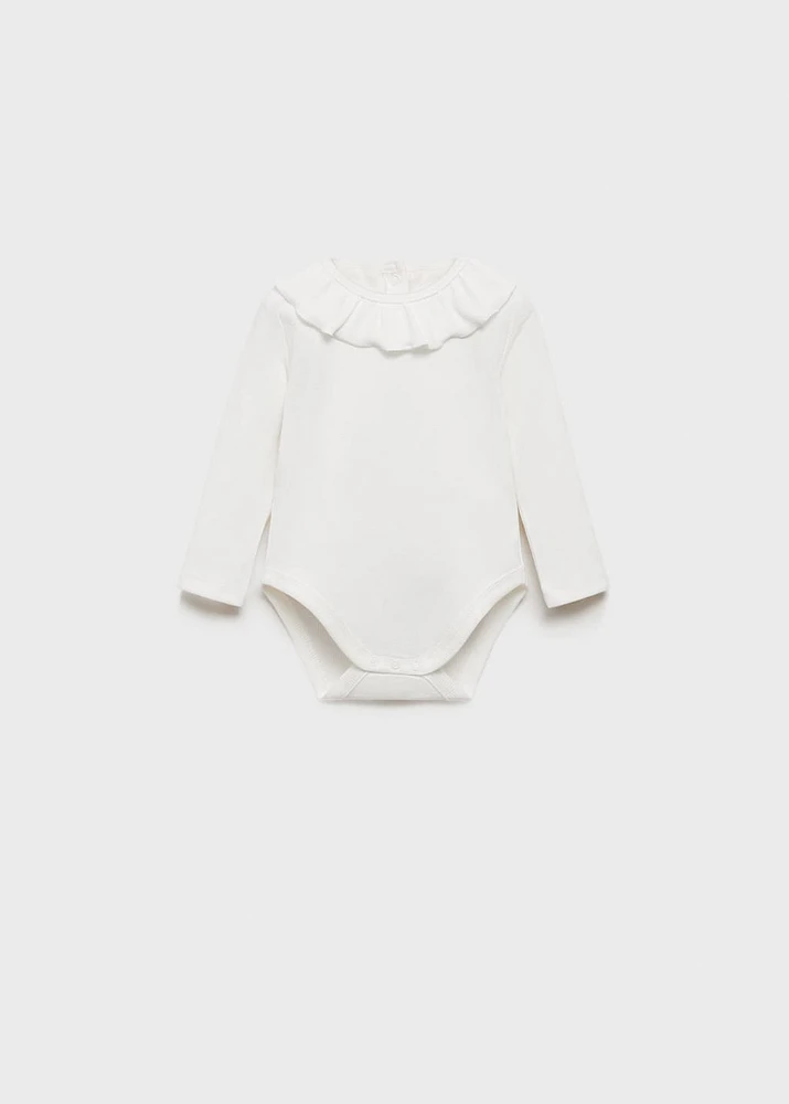 Ruffle ribbed bodysuit