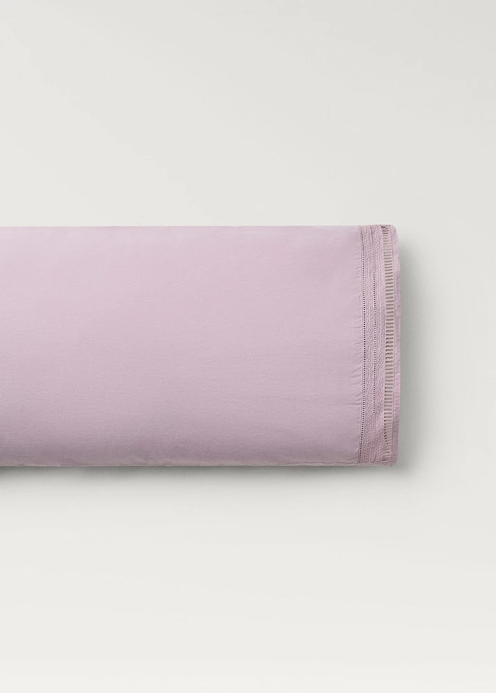 Pillowcase with embroidered trim 45x110 cm