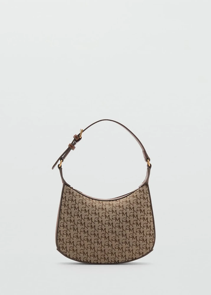 Shoulder bag with printed logo