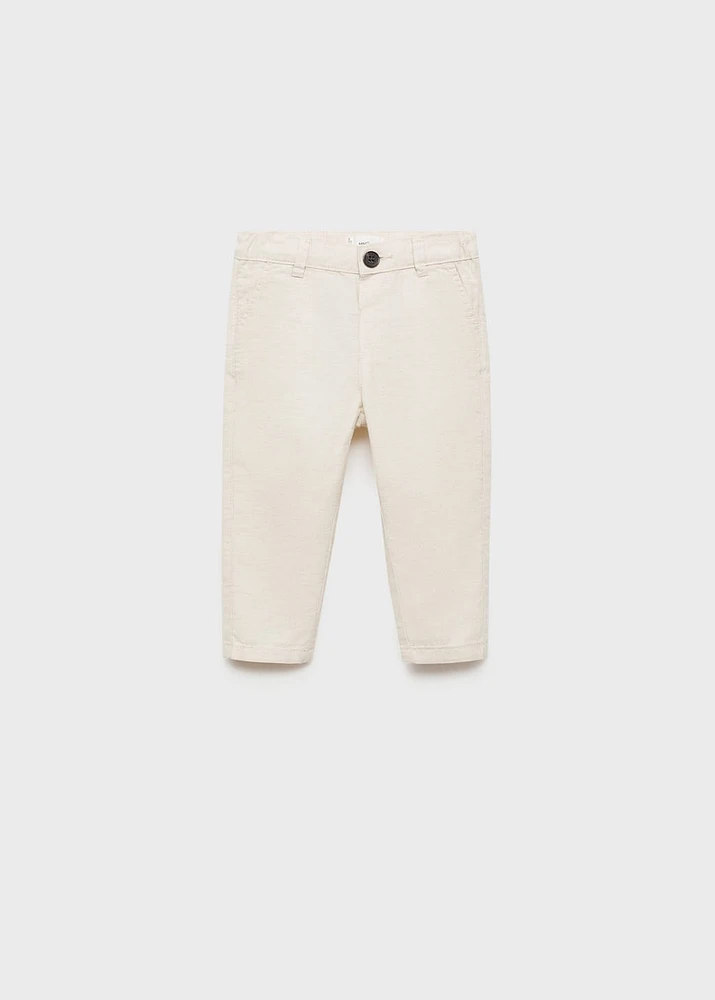 Contrast waistband chinos