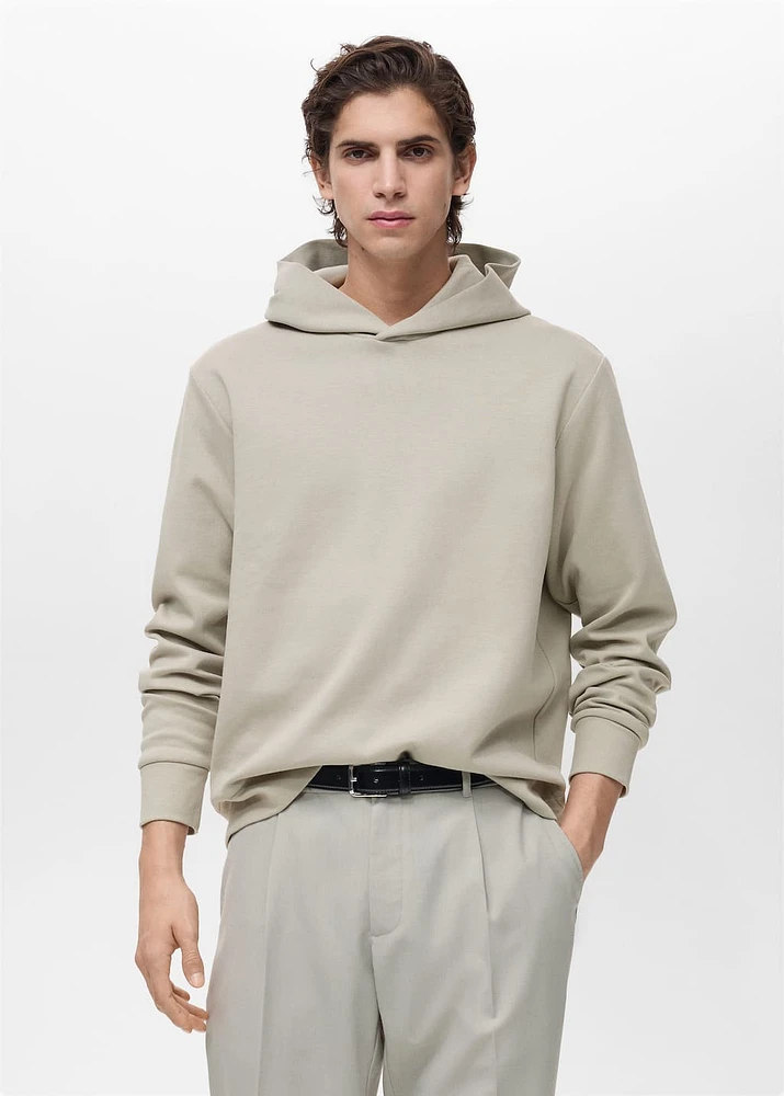 Regular-fit cotton hoodie