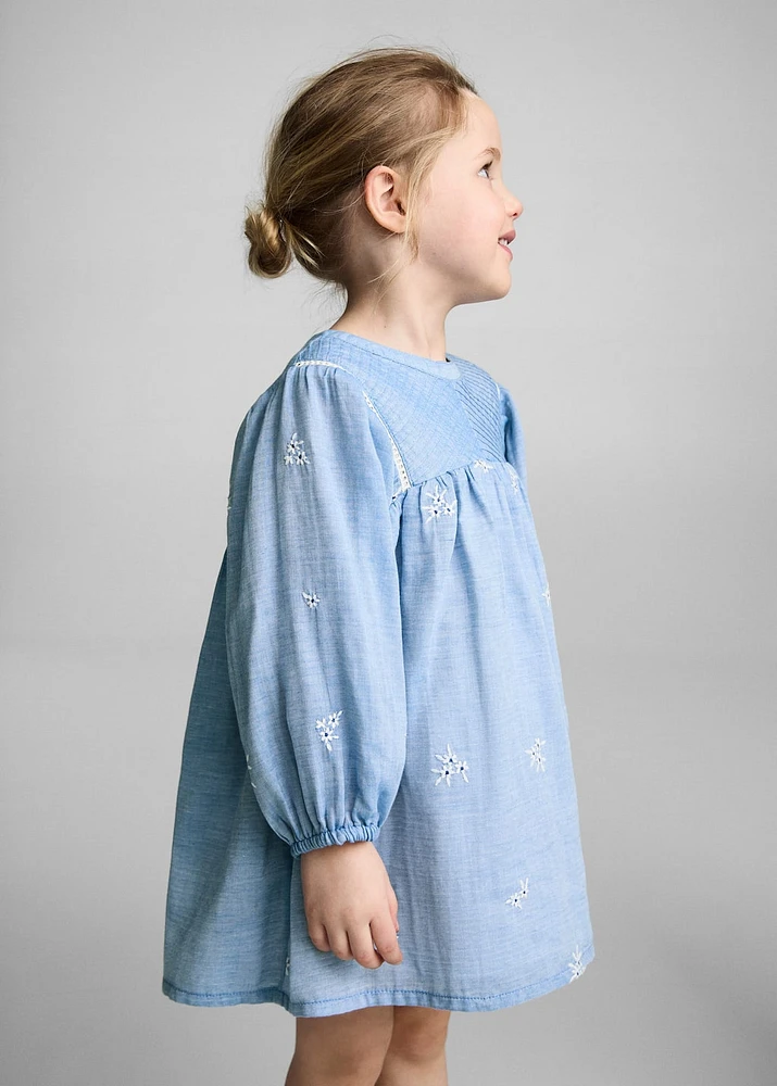 Embroidered cotton dress