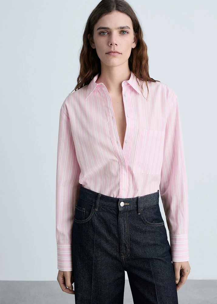 Striped straight shirt