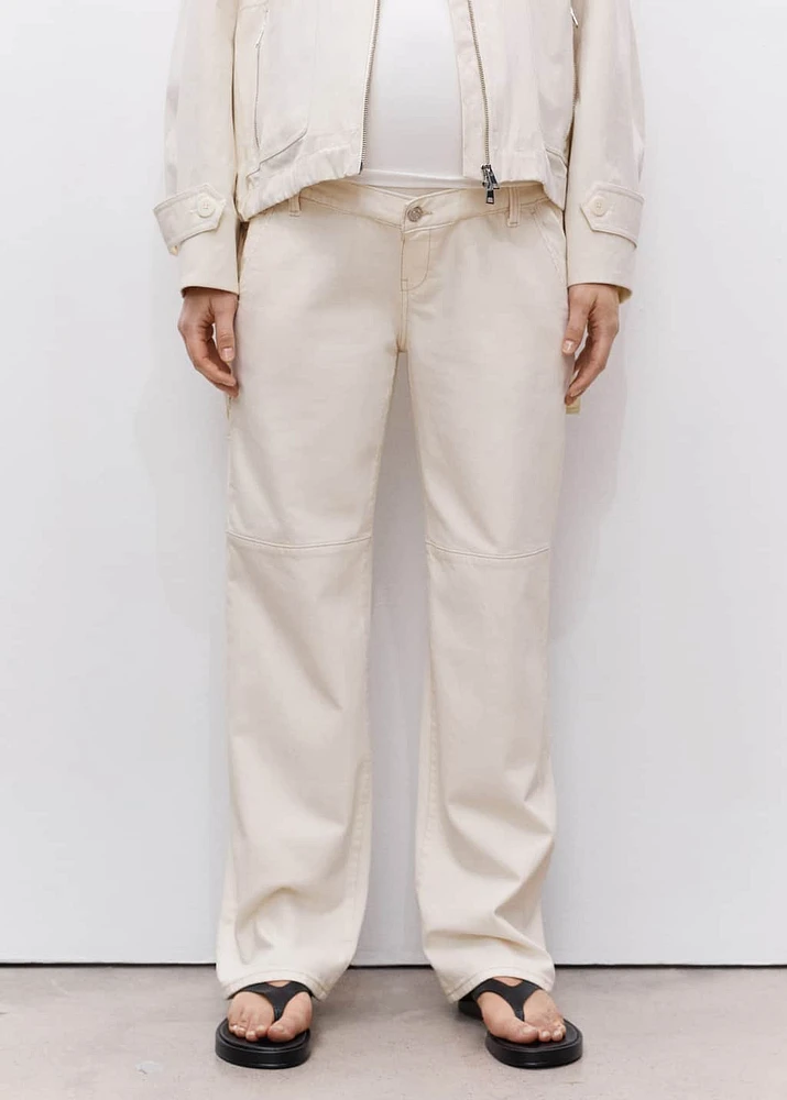 Maternity wide leg jeans