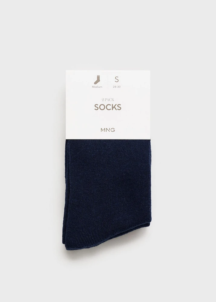 2 pack plain socks