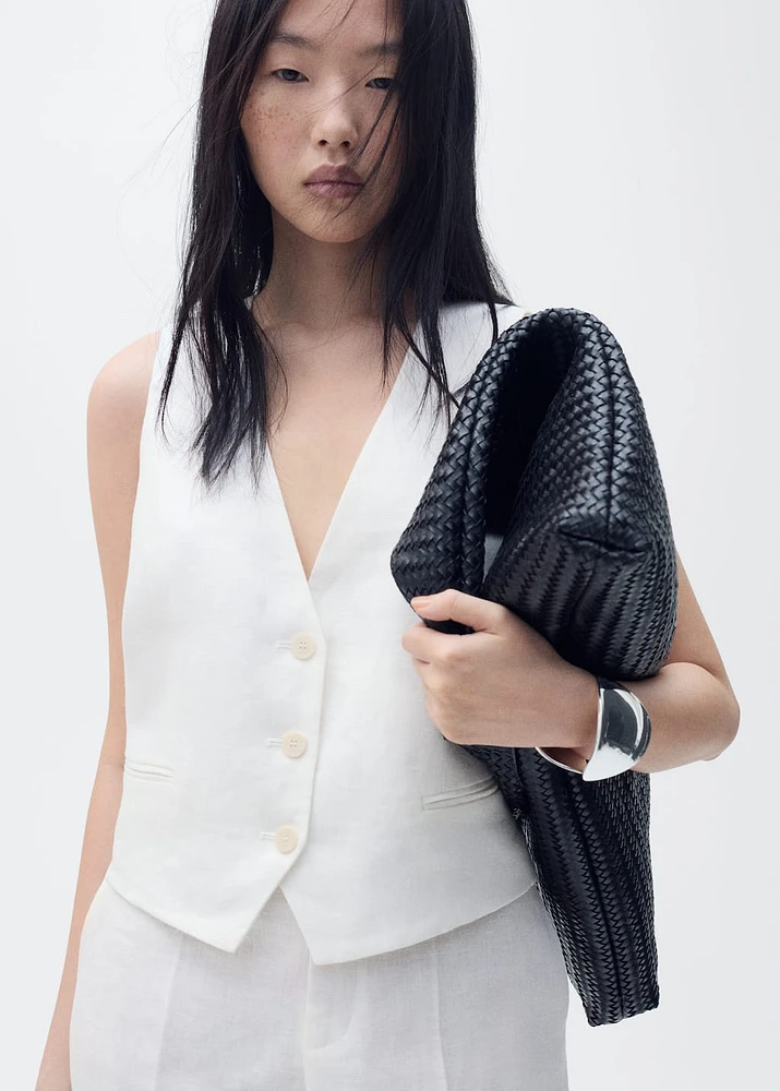 Linen suit waistcoat