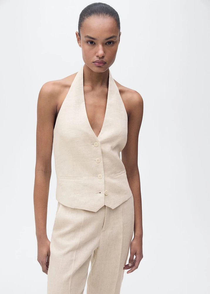 Linen suit waistcoat