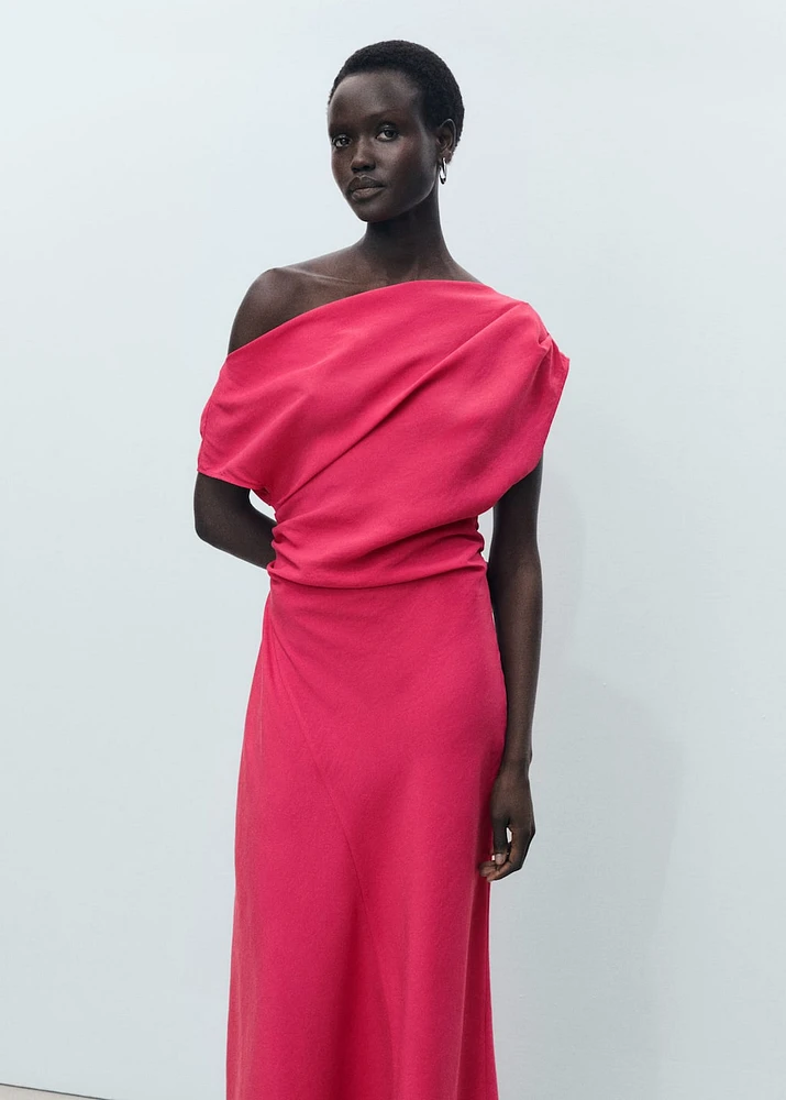 Asymmetrical modal dress