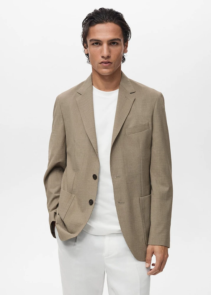 Slim fit cool wool suit blazer