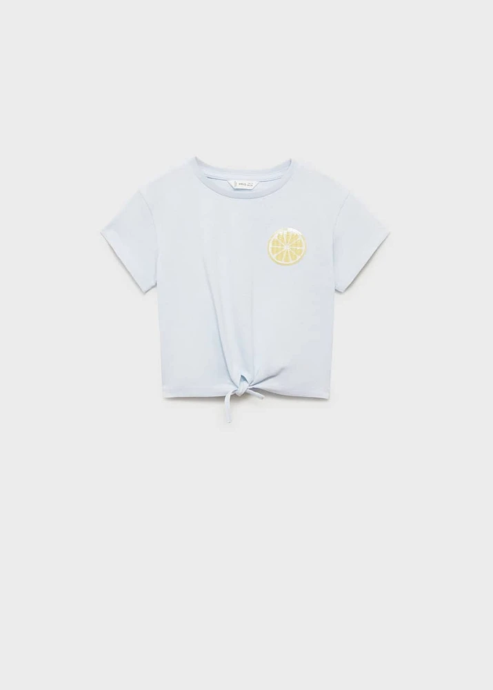 Lemon t-shirt with sequins