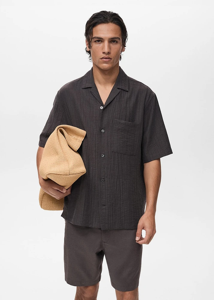 Creased-effect shirt