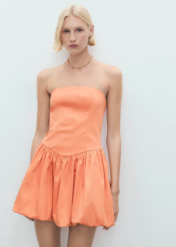 Strapless balloon dress
