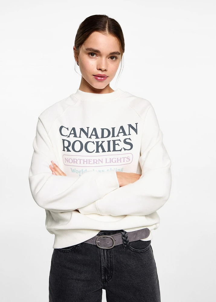 Printed message sweatshirt