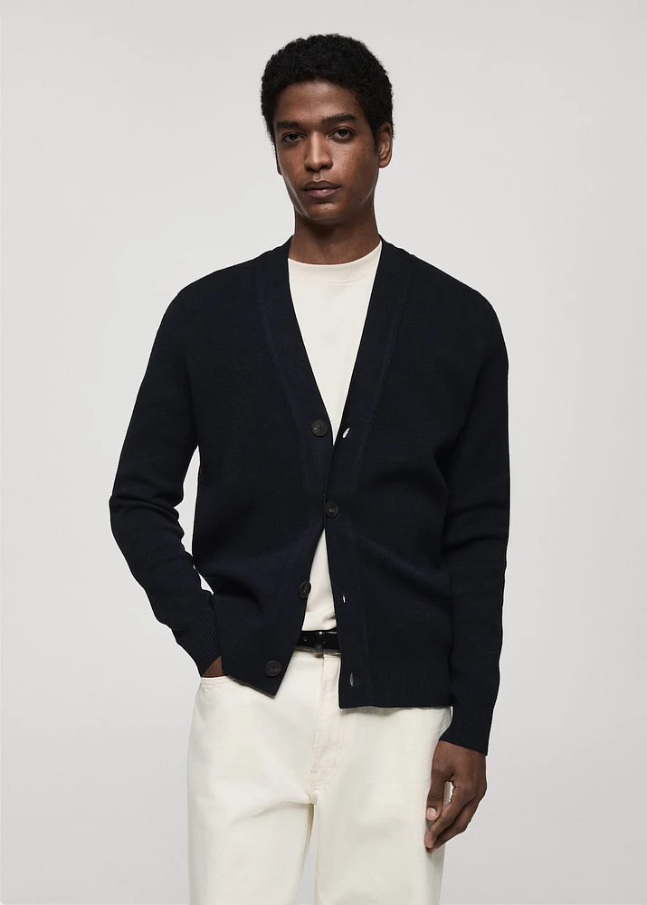 Knitted button cardigan