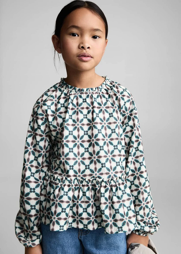 Geometric print blouse