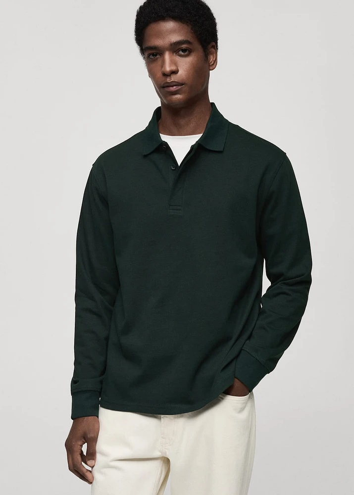 100% cotton polo sweatshirt