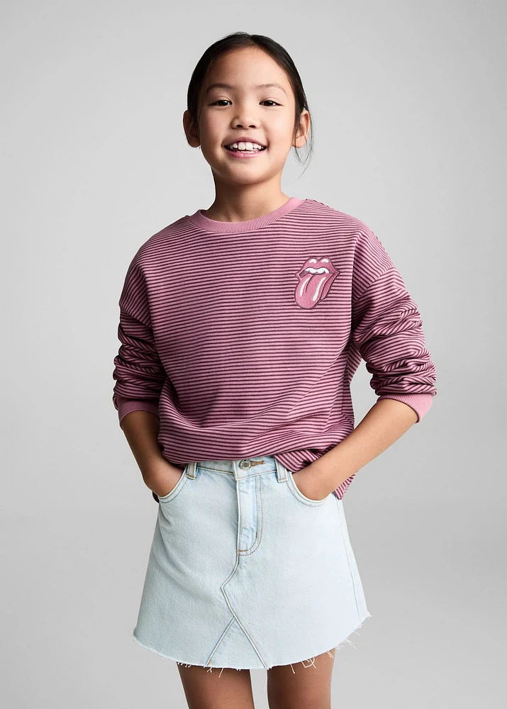 Denim mini-skirt