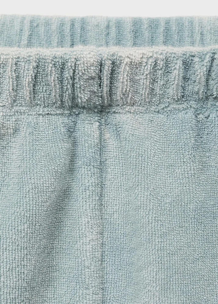 Terry cotton overdyed shorts