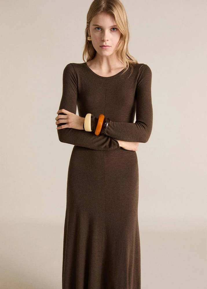 Asymmetrical low-knit dress
