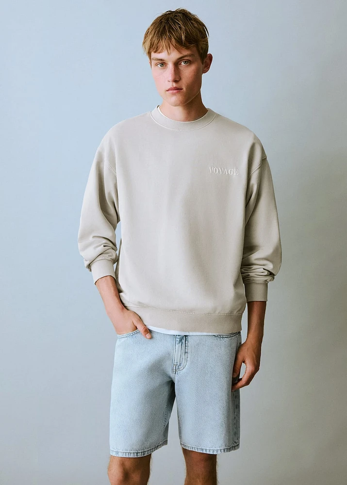 Message cotton sweatshirt