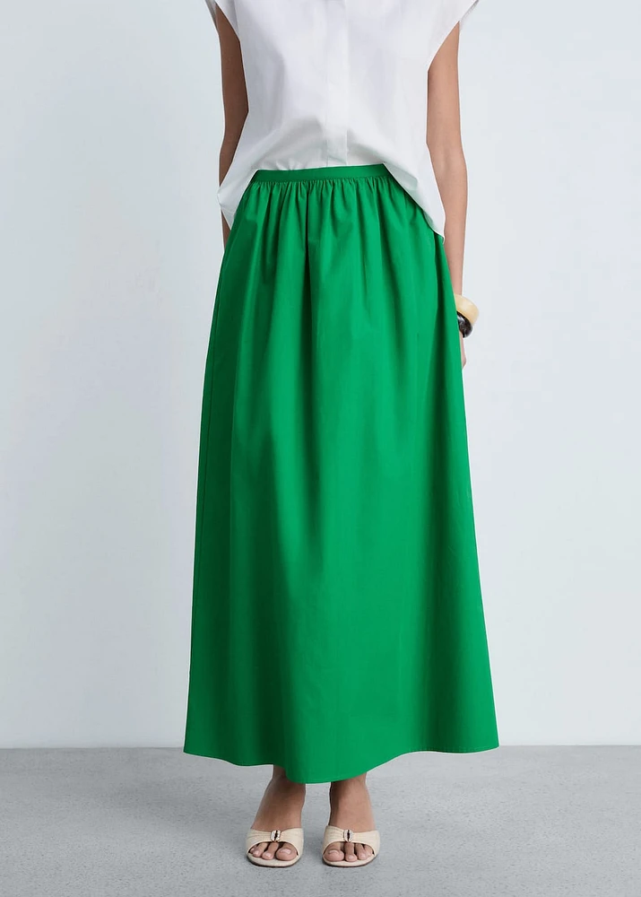 Flared cotton skirt