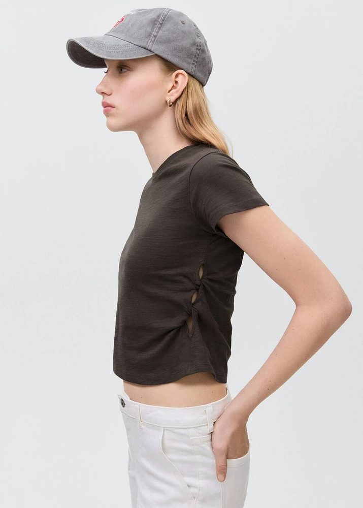 Knot detail T-shirt