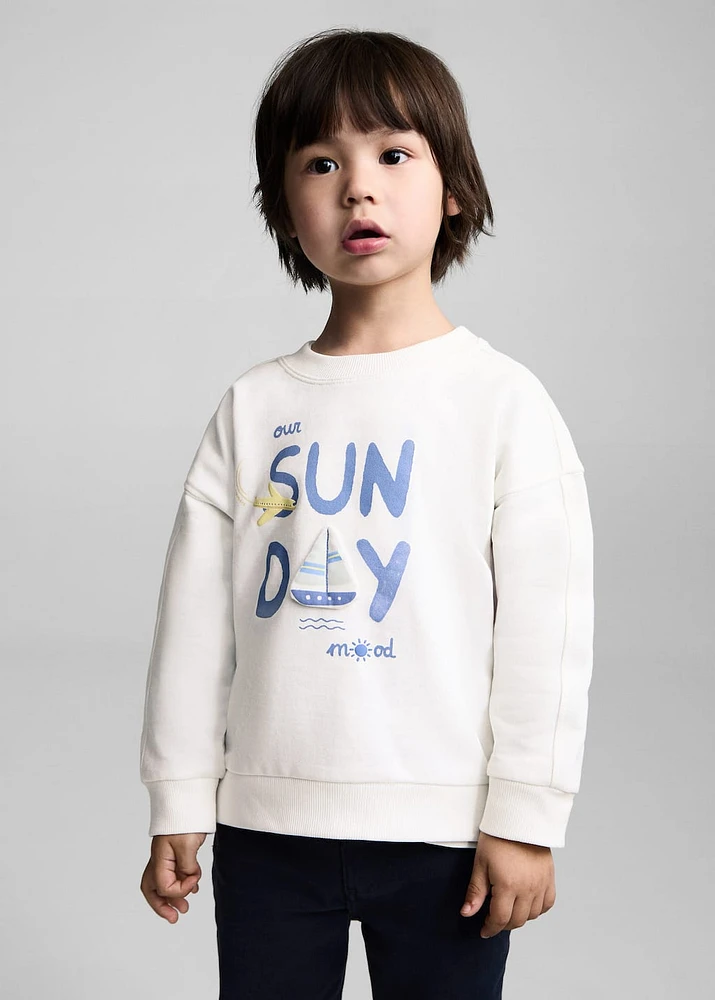 Printed message sweatshirt
